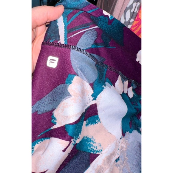 Fabletics purple & teal Define Powerhold High Waisted Leggings - Picture 3 of 3